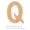Adhesive MDF Wood Alphabet 7.5cm Letter Q