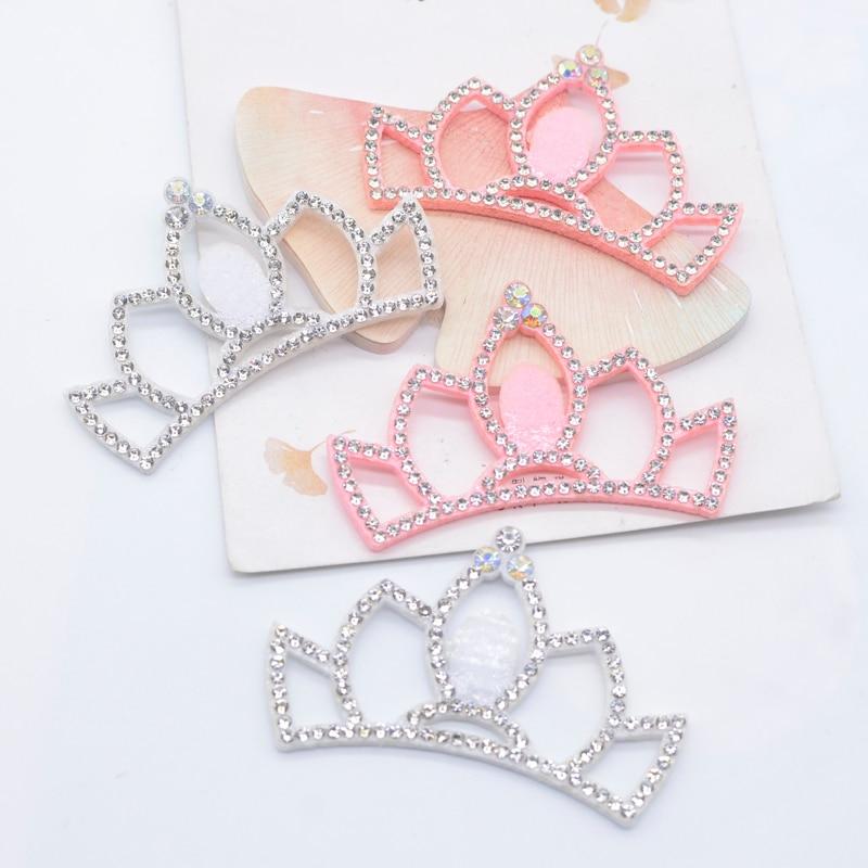 10 шт. 60*40 мм мягкая корона, нашивки со стразами, плоская задняя часть, орнамент для скрапбукинга, аксессуары, принадлежности для рукоделия