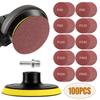 100/240pcs 4inch 100mm Sanding Paper Sanding Disc Pads Set 400-800 Grit Polishing Flocked Sandpaper For Dremel Tool Accessories