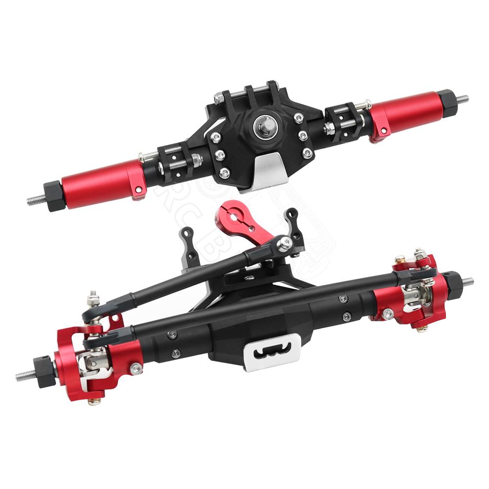 Полный передний и задний мост из алюминиевого сплава в форме ромба с ЧПУ для 1/10 RC краулера Axial SCX10 II 90046 90047