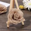 Party Supplies Rose Heads Handmade Flowers Natural Hessian Jute Burlap Retro Wedding Decoration