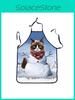 Creative Waterresistant Apron With 3d Print Characters For Home Cooking And Barbecue Enthusiasts