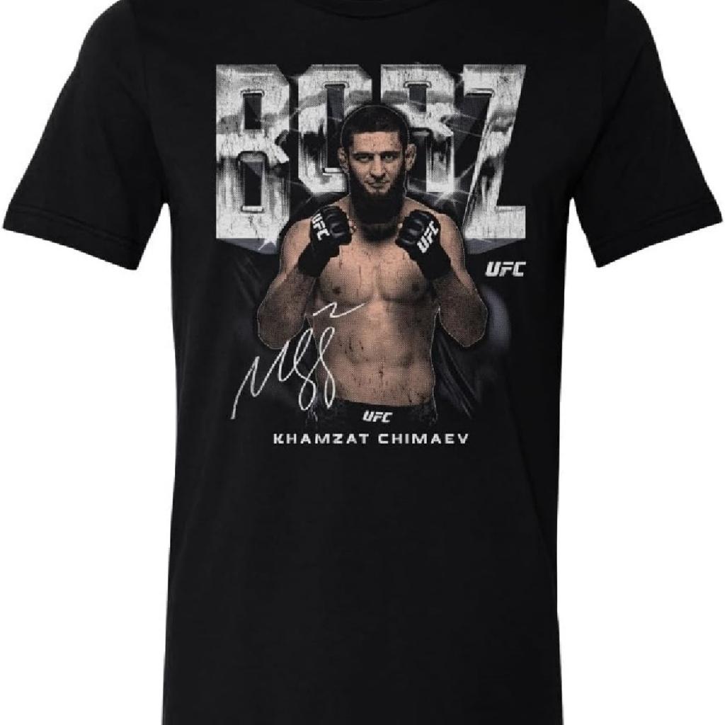 Футболка UFC 500 LEVEL Хамзат Чимаев - Хамзат Чимаев Борз WHT_1