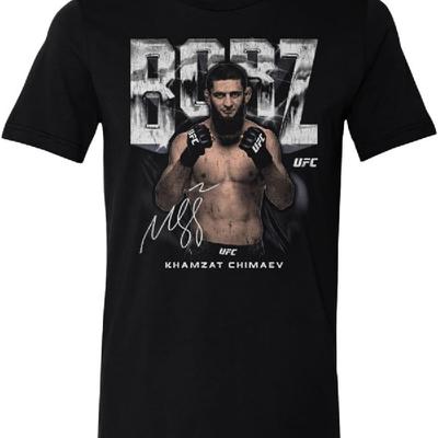 Футболка UFC 500 LEVEL Хамзат Чимаев - Хамзат Чимаев Борз WHT_1