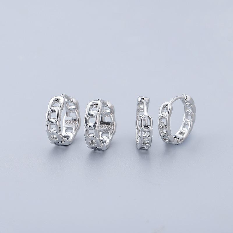 ANENJERY Серьги-кольца в форме цепочки для женщин, простые модные повседневные студенческие ювелирные изделия, подарок