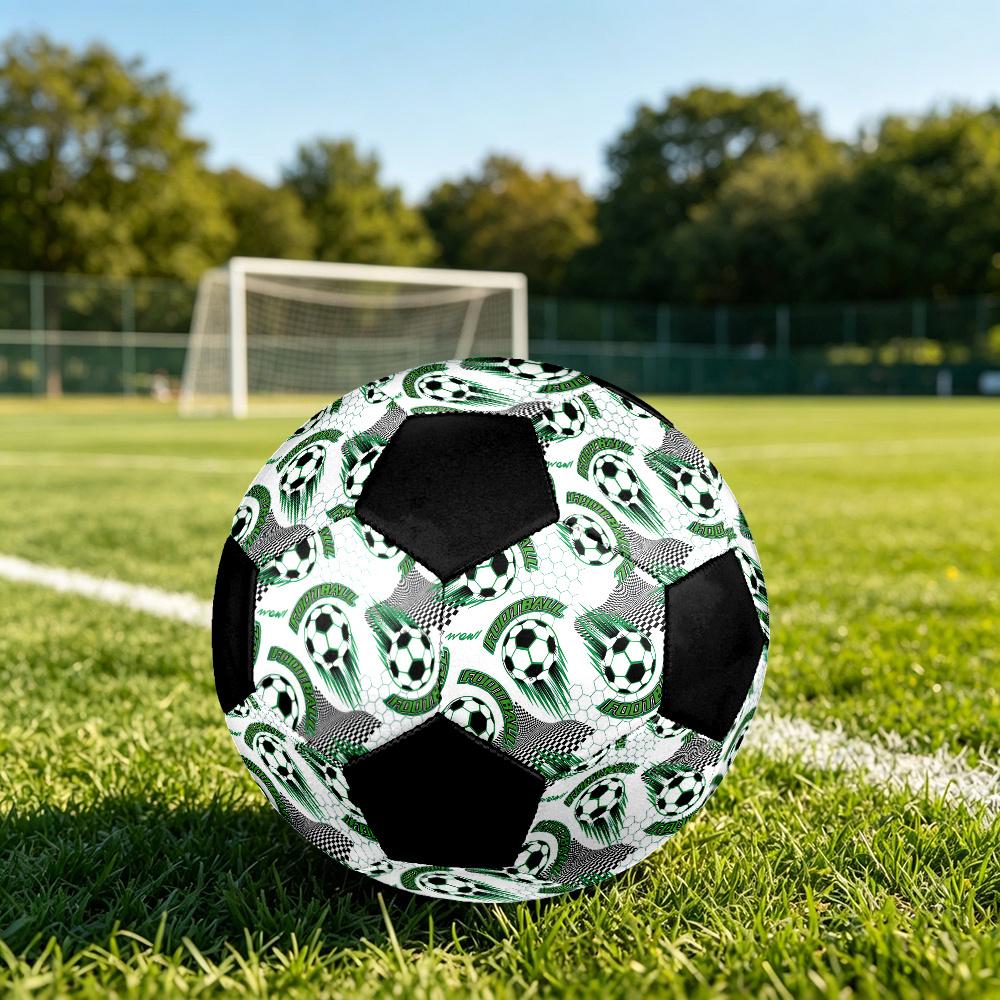 1pc Soccer Ball Soccer Ball Size 5 Football Machine Sewn Indoor/Outdoor Universal Football Q2