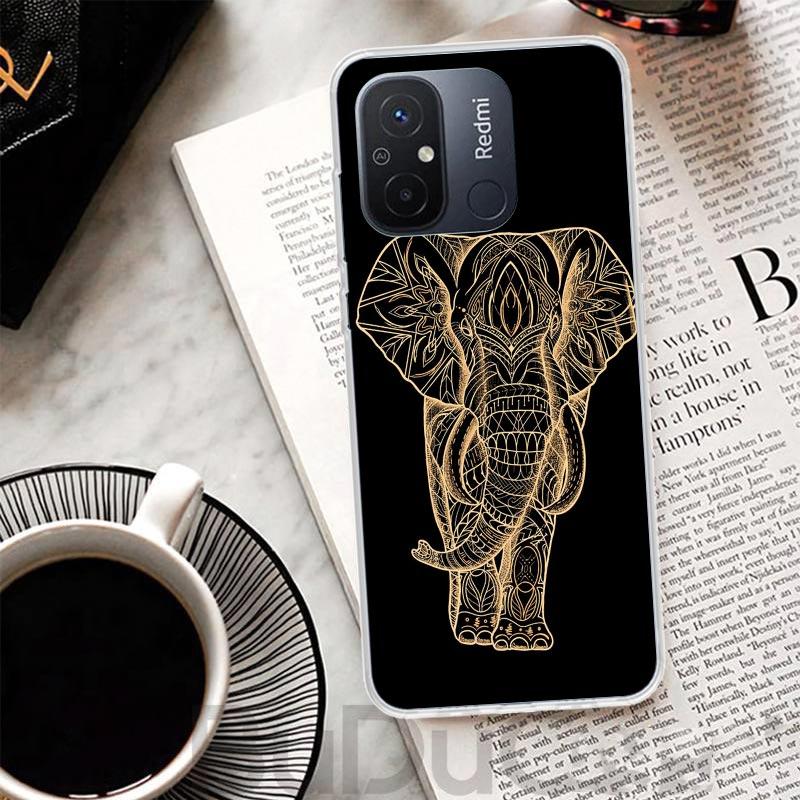Слон Мандала Ацтекский Чехол Для Xiaomi Redmi 13 13C 14C 12 12C 10 10C 9 9C 9T 9A Чехол для Телефона 10A 8A 8 7A 7 6A 6 K80 K70 K60 K20