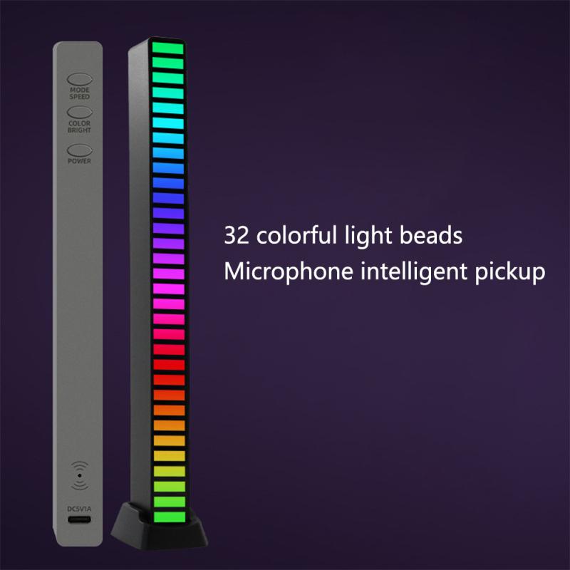 Светодиодная RGB музыкальная звуковая световая панель Bluetooth-совместимое управление приложениями Регулируемая яркость Музыкальный ритм