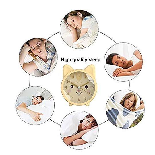 Милые животные в форме будильника с двумя звонками, бесшумные дорожные часы, студенческие настольные часы, детские ночники, прикроватные часы