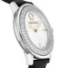 Versace TRIBUTE Watch, Black Dial, Stainless Steel, Sapphire Crystal, Quartz, 45mm, Swiss Made, Women's, VE2P00122