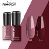 PHOENIXY 2PCs 6ml Nail Gel Varnish Kit: UV Gel Nail Colorful Sequins Gel Polish, Lasting Glitter Soak Off Varnish