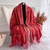 Ethnic Style Imitation Cashmere Thick Travel Shawl Lijiang Yunnan Scarf Women'S Outdoor Warm Cloak Sun Protection
