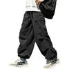 HMT Corduroy Cargo Oversized Wide Leg Relaxed Gaucho Sports Outdoor Pants with Drawstring and Elastic Popular Solid Colors for and Winter Dark Men's