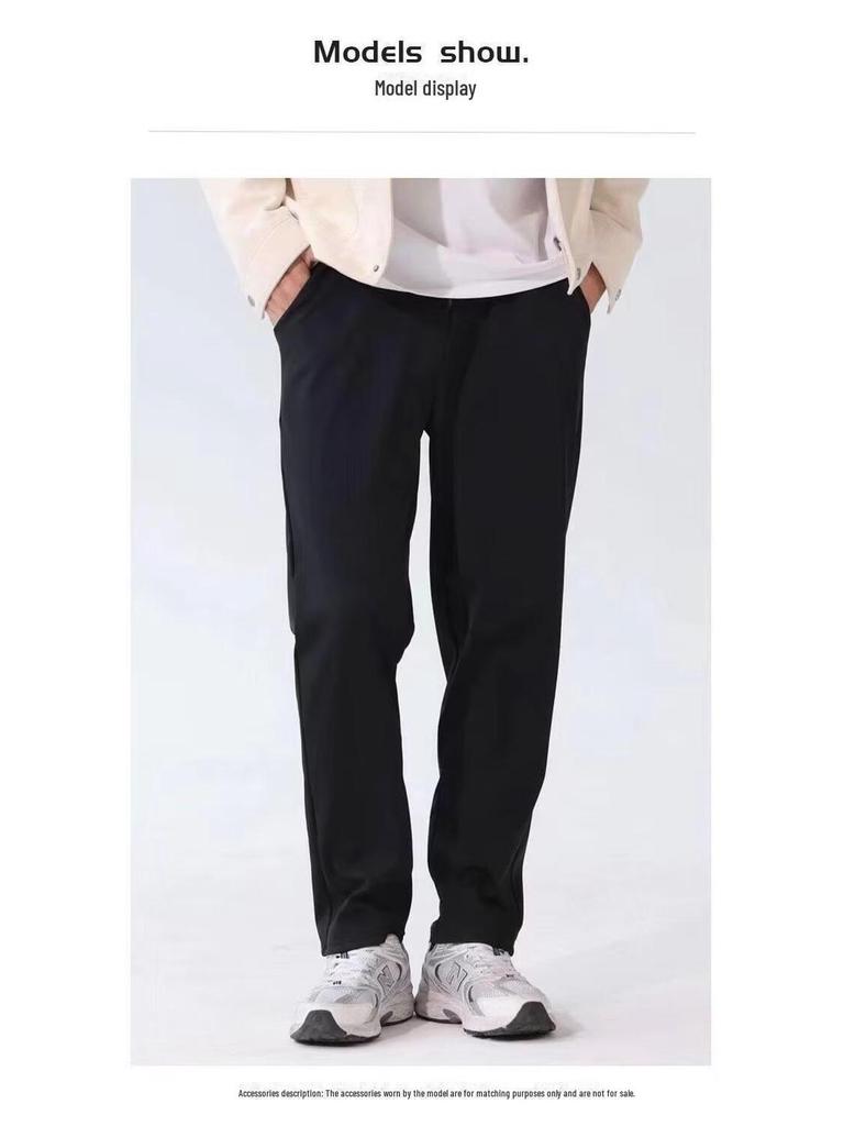 Мужские ветрозащитные зимние спортивные штаны с флисовой подкладкой - плотные повседневные брюки в корейском стиле