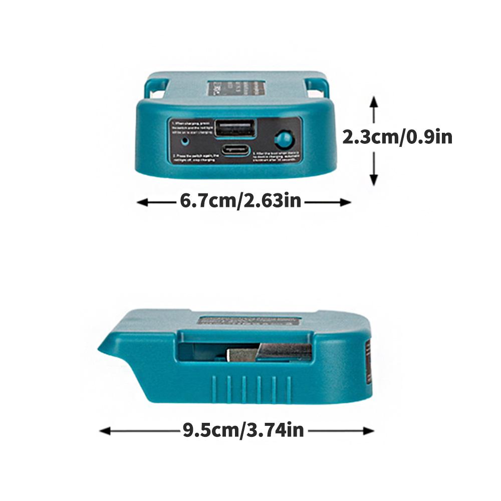 Адаптер Power Bank для литий-ионного аккумулятора Makita 18V BL1811, USB Type-C, быстрая зарядка для мобильного телефона и планшета(Нет батареи )