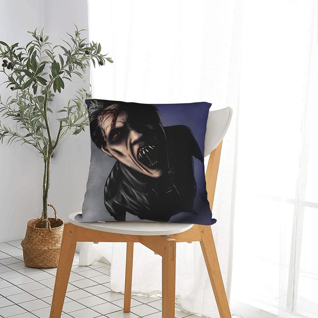 Horror Film Frighteds Nights Pillow Cover Funny Pillow Case For Living Room Bed Chair Comfy Cushion Cover Birthday Present