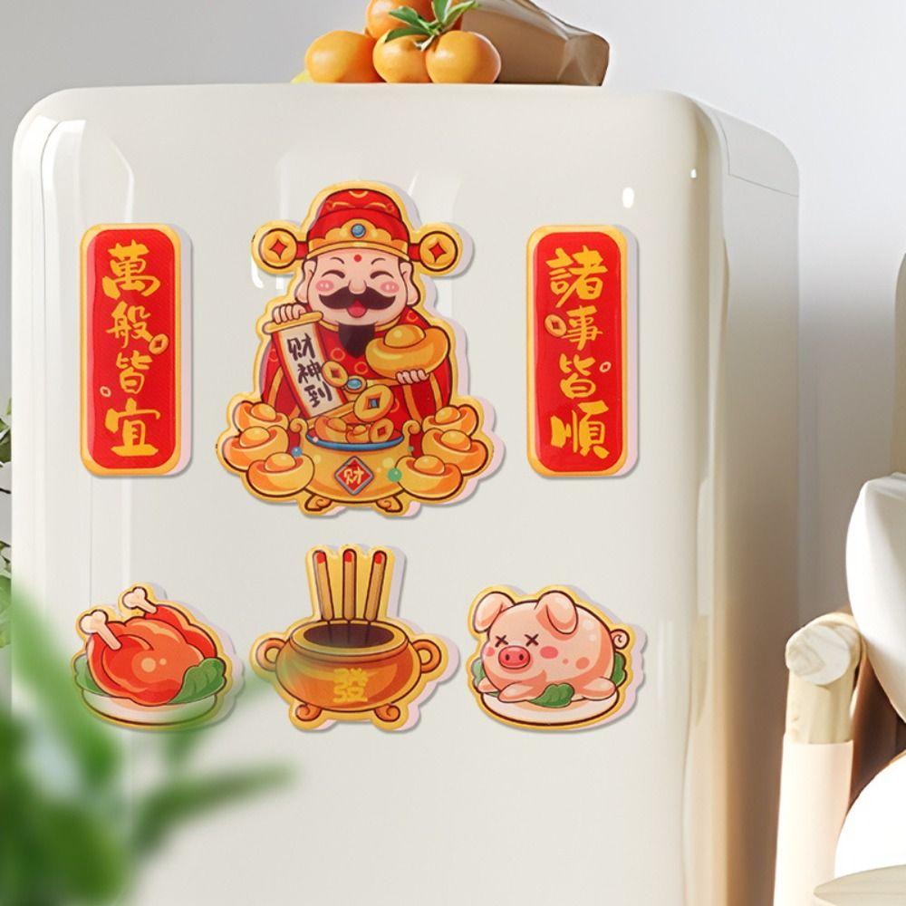Китайские магниты на холодильник 2025 года Змеи, традиционные товары для праздника весны, декор для дома и гостиной