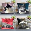 Cute Animal Bed Pillowcase for Car Sofa Home  Pet Cat Printed   Cushion Cover