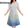 Модные Элегантные Женские Платья Женское Вечернее Платье Градиентный Горошек Круглый Вырез Большой Размер Отпуск Повседневные А-силуэт Одежда Тренд 2026