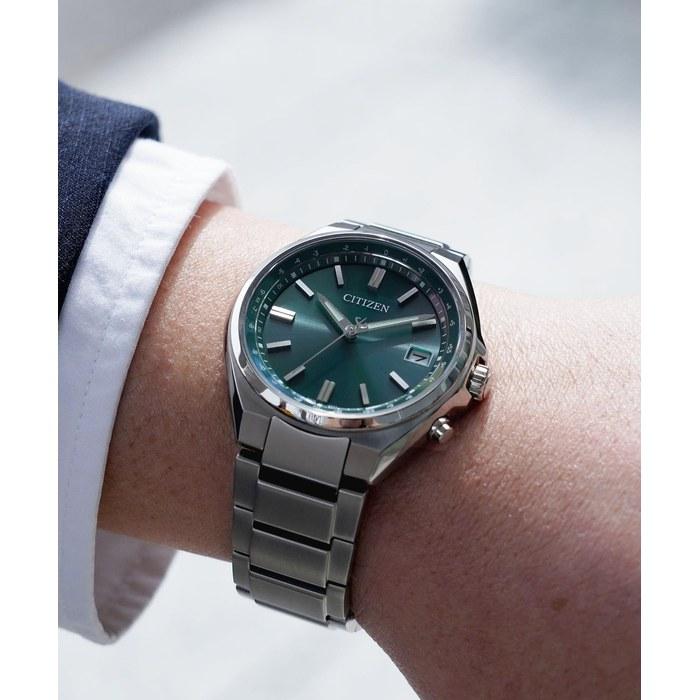[Citizen] Watch CB1160-55W Radio Watch 100m Waterproof World Time [Citizen] Collection Men's Silver Dark Green