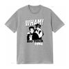 Wham 1984 Big Tour Print Dark Grey T Shirt for Men Fashion Retro Band Design vintage Washed Soft streetwear fashion Slightly