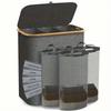 Складная корзина для белья большой вместимости с крышкой и внутренним мешком