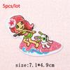 5Pcs/Lot Coconut Girl Summer Slogan Iron on Patches - Embroidered Patches on Clothes Bags Hats Jackets Decor