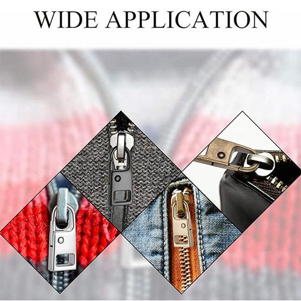 5 Pcs Zipper Pull Replacement Zipper Repair Kit Zipper Slider Pull Tab Metal Zipper Fixer Head for Luggage Backpack Jacket Suitcase Coat