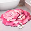 Soft Flower Carpet Non-slip Bathroom Floor Mat Peony Floor Mat  for Living Room Tea Table Bedside