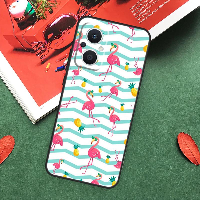 Чехол с фламинго для OPPO Reno 14 13 12 11 10 Pro 14F 13F 12F 11F 8 7 Lite OPPO Find X9 X8 X6 Pro