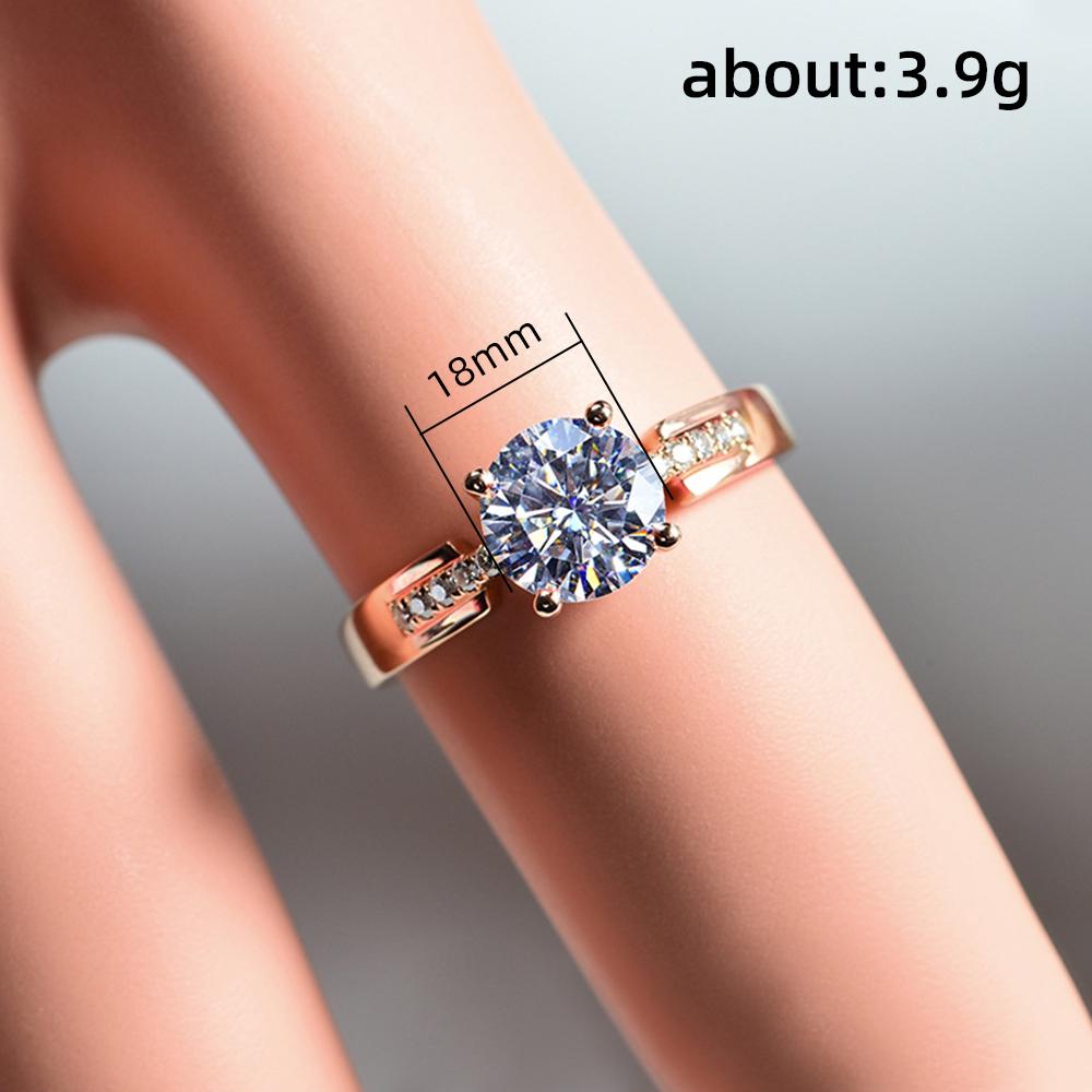 Huitan Newly Designed Wedding Bands Women's Ring with AAA Cubic Zirconia Simple and Classic Proposal Engagement Eternity Jewelry