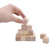 Wooden Square Blocks Unfinished Wood Solid Wood Cube Mini Cubes DIY Woodwork Craft Embellishment for Wedding Christmas Party