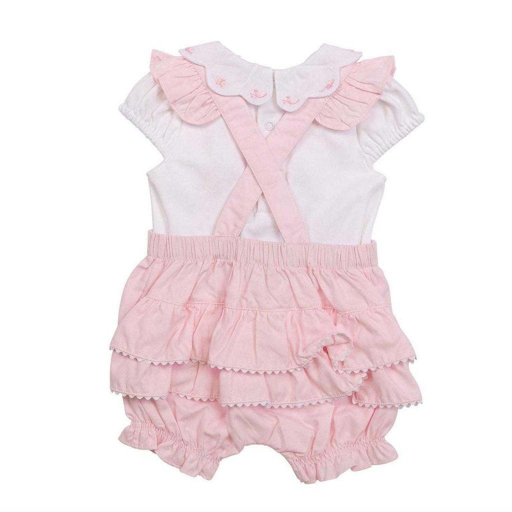 Mintini Baby Girls Scalloped Edge Top & Shorts Set