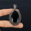 Black Onyx Jewelry, 999 Copper Wire Wrapped Pendant Handmade Gemstone Jewelry, Gifts For Wife Brand New Pendant