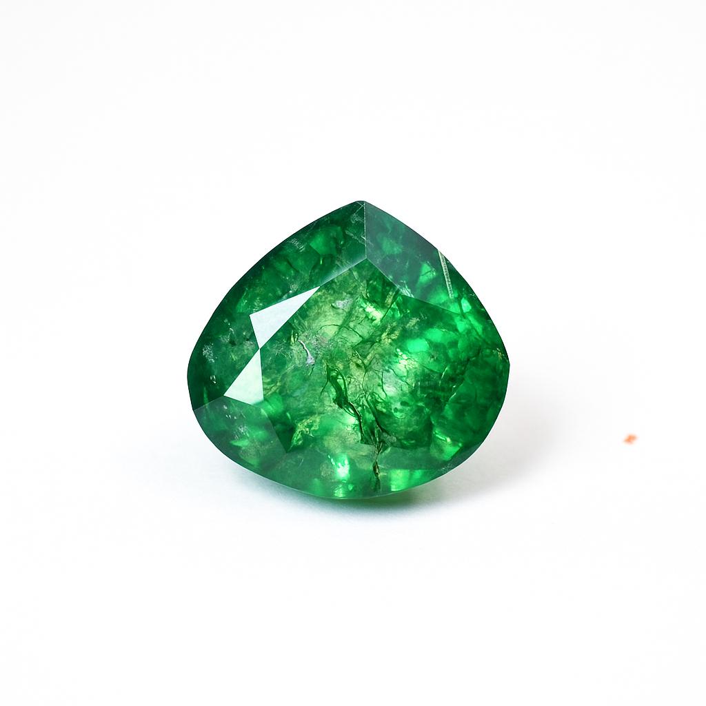 Natural Green Emerald Loose Gemstone Colombian Pear Cut 8.30 ct for Jewelry Making and Crafts