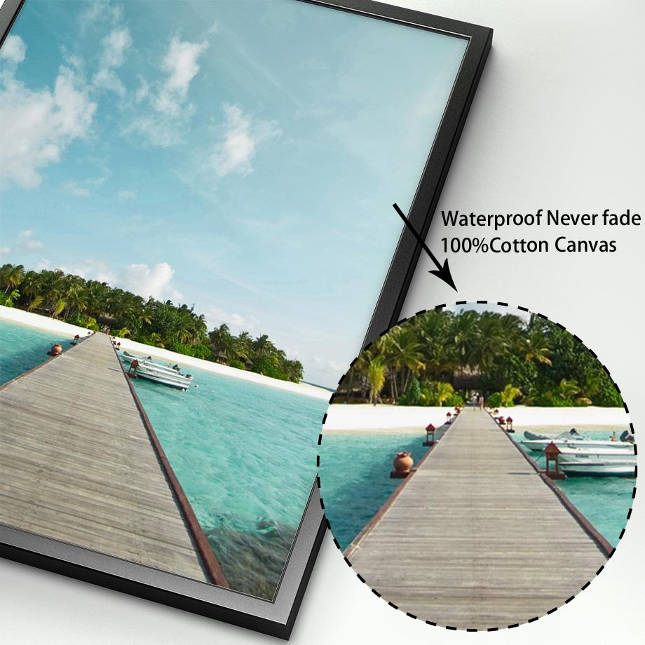 Beach Surf Sea Car Coconut Tree Landscape Nordic Posters And Prints Wall Art Canvas Painting Wall Pictures For Living Room Decor