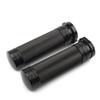 CNC Aluminum Knurled Handlebar Grips Harley XL883 XL1200 X48 72 Motorcycles Black Chrome Finish