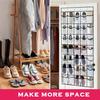 Shoe Storage Bag 35 Compartments Large Capacity Simple Installation Door Hanging Shoe Organizer with 4 Hooks Set