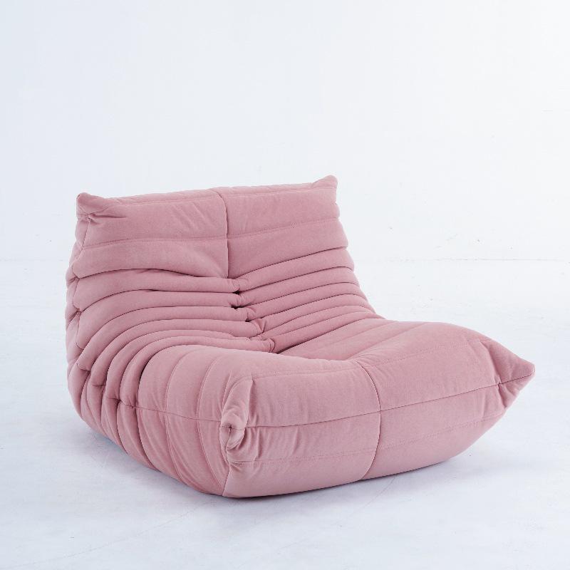 Fuzzy Caterpillar Lazy Sofa: Modern Minimalist Fabric Balcony & Bay Window Lounge Chair