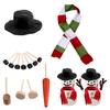 Christmas Snowman Kit Adorable DIY Snowman Decorative Ornament Accessories for Winter Festive Holiday