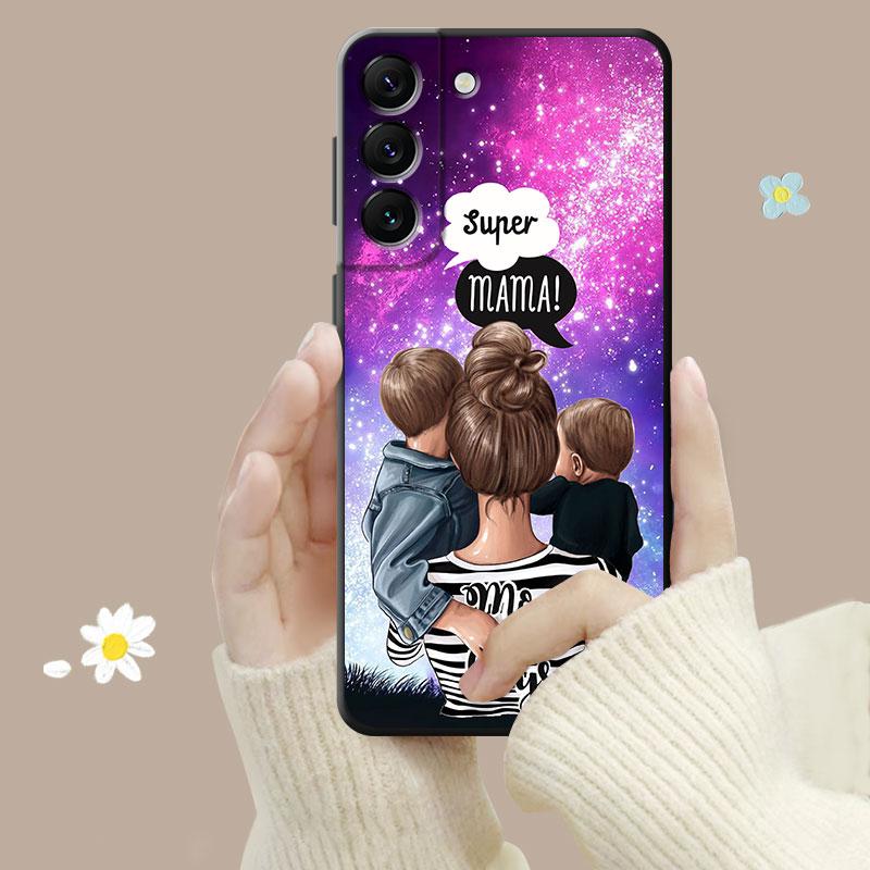 Shell For Samsung Galaxy S23 S22 S21 S20 Fe Ultra S10 S9 S8 Plus Note 20ultra 10plus Case Cover Super Mom Baby Girl Boy