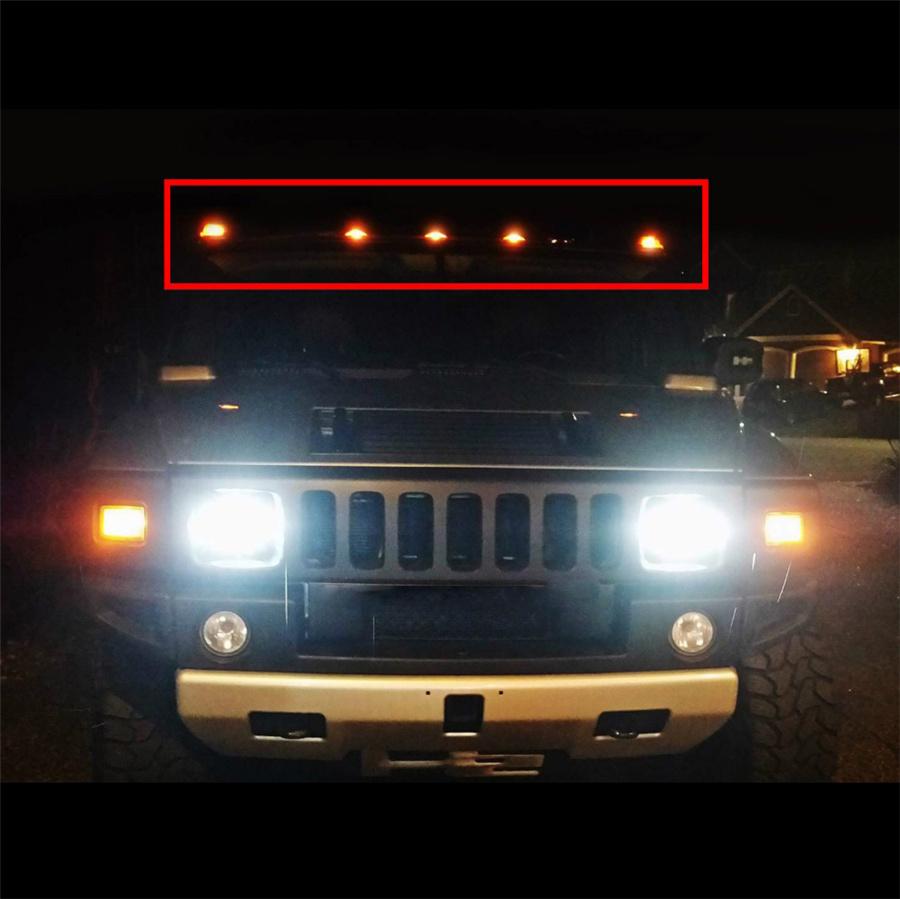 Для Hummer H2 2003-2009 Дымчатый светодиодный габаритный огонь на крышу + Передний задний светодиодный боковой габаритный огонь Сигнальная лампа 14 шт./компл.