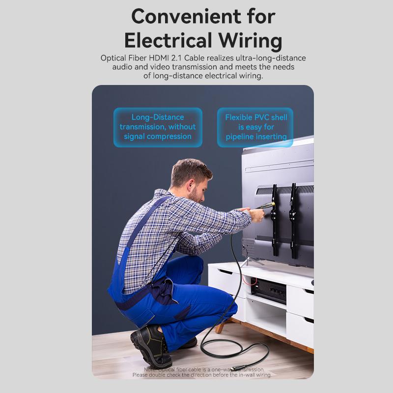 Vention 8K Fiber Optic HDMI Cable 48Gbps HDMI 2.1 Cable 8K@60Hz HDR eARC HDMI Cord Compatible with RTX 3090 LG Samsung Sony TV