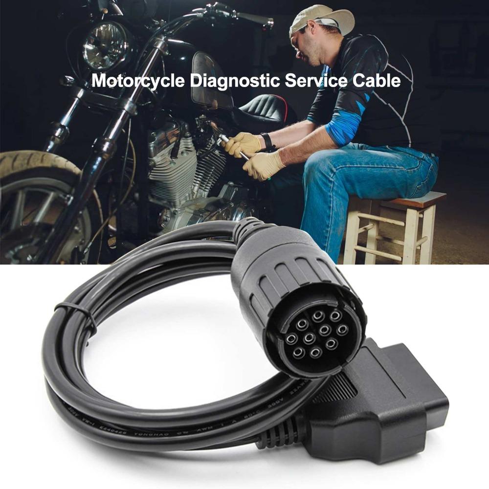 ABS & Metal Motorcycle OBD Cable Black Motorcycle Diagnostic Adapter Motorcycle Repair