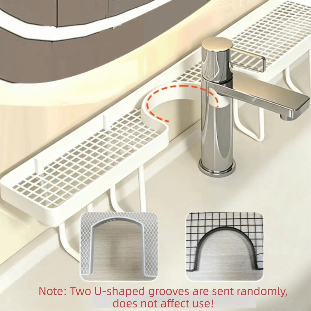 Large Capacity Faucet Sink Shelf Rustproof Sink Drying Rack Fashion Bathroom Storage Rack Toilet