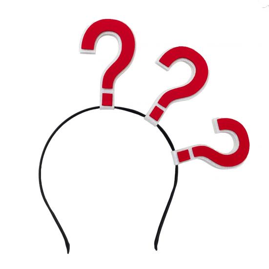 Женщины Девушки Повязка на голову Вопросительный знак Декор Эластичный обруч для волос Аксессуар для волос Свадьбы Вечеринки Повседневная одежда