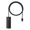 Хаб 4в1 Baseus Lite Series Usb на 4x Usb 3.0 1М (Черный)