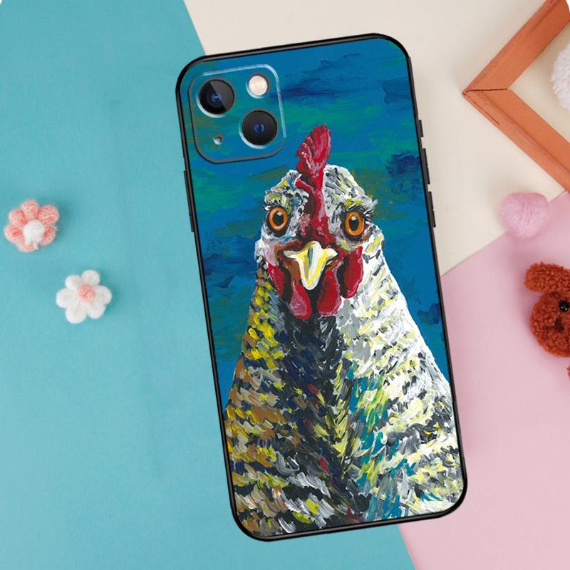 Chicken Hen Rooster Phone Case For iPhone 16 15 14 13 12 11 Pro Max Plus Mini XR 16e Funda Silicone Back Cover