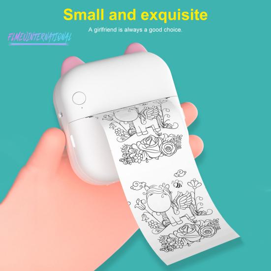 Бесчернильный карманный принтер для студентов, Bluetooth-совместимое соединение — чековый принтер с разрешением 200 точек на дюйм для компьютера Android, портативный термопринтер