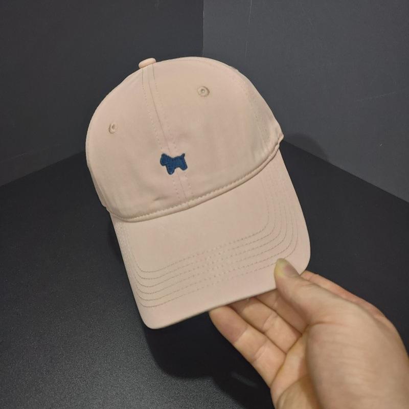 Simple puppy embroidery young couple versatile old baseball cap street male and female students curved brim cap